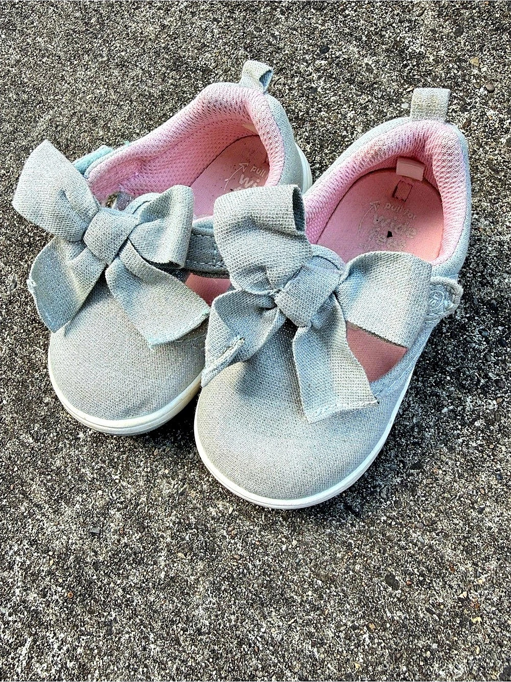 Stride Rite Kamila Bow Sneakers Blue & Pink Girls US 5W